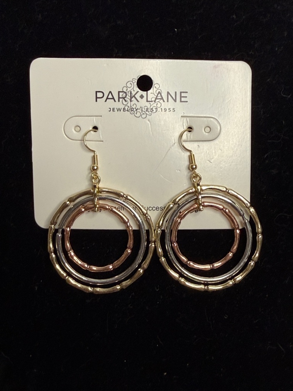 Park Lane Tri-Color Concentric Hoop Earrings - Gold, Rose, Silver